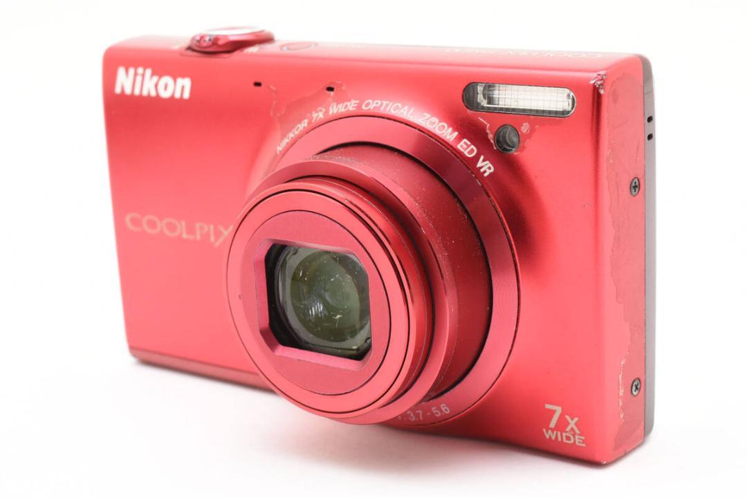 【美品・動作OK】Nikon COOLPIX S6100 レッド 赤 コンデジ
