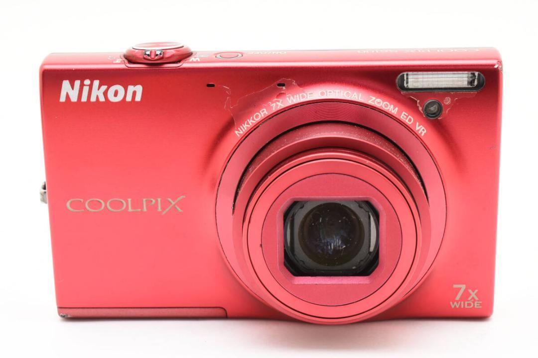 【美品・動作OK】Nikon COOLPIX S6100 レッド 赤 コンデジ