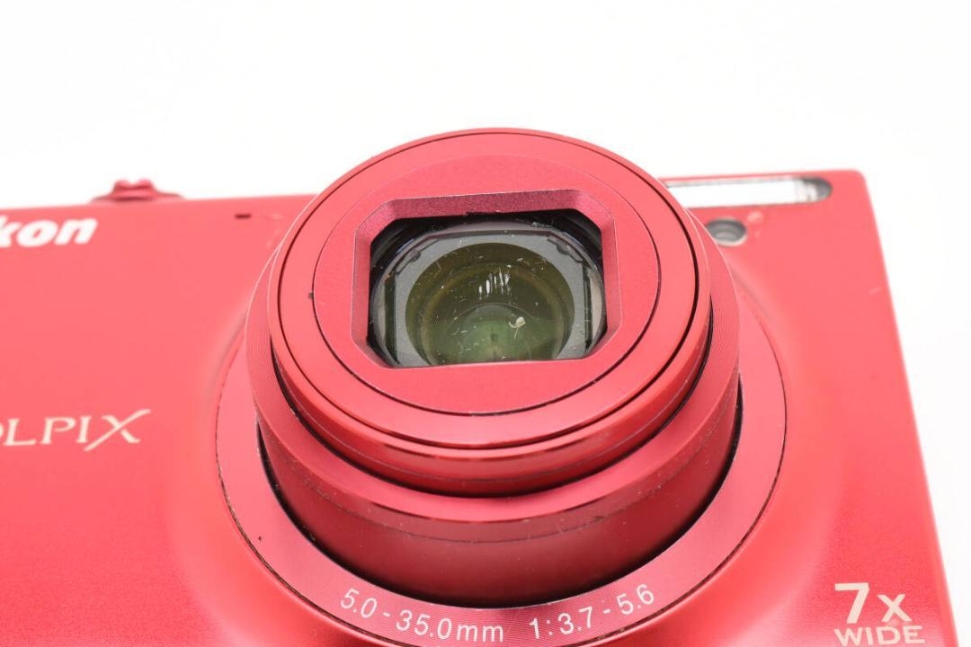 【美品・動作OK】Nikon COOLPIX S6100 レッド 赤 コンデジ