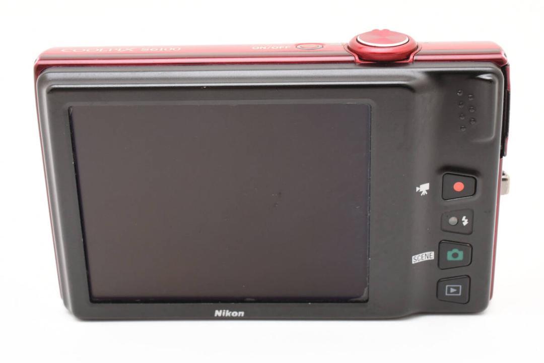 【美品・動作OK】Nikon COOLPIX S6100 レッド 赤 コンデジ