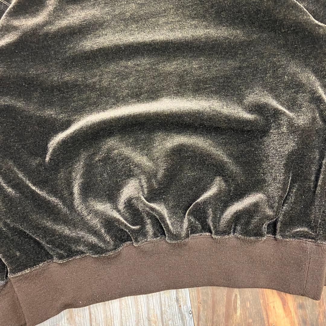 VALENTINO ヴァレンティノ 日本製 90s ロゴ ベロアスウェット 古着