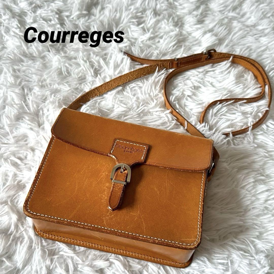 良品✨クレージュ ショルダーバッグ カメラバッグ ブラウン 斜め掛け