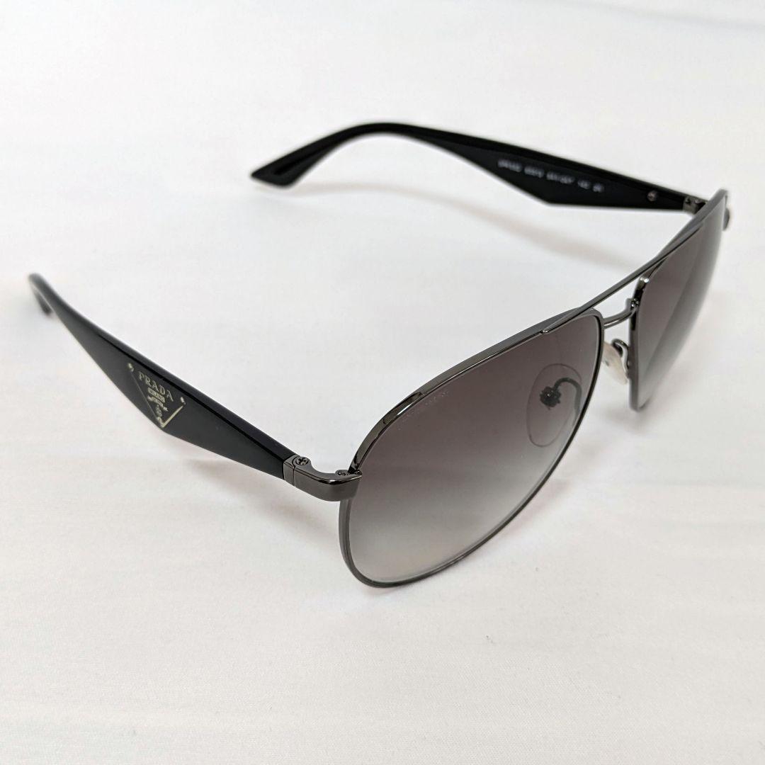 極美品】 PRADA サングラス ティアドロップ 三角プレート サイド