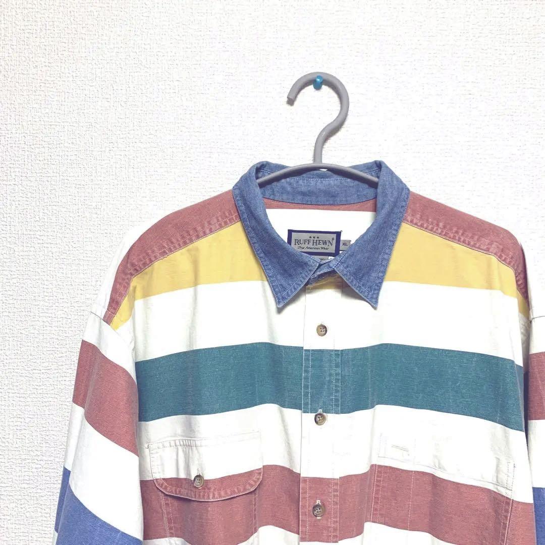 * 古着 * 長袖シャツ * メンズ * RUFF HEWN * アメリカ製 * * 古着 * 長袖シャツ * メンズ * RUFF HEWN * アメリカ製 *