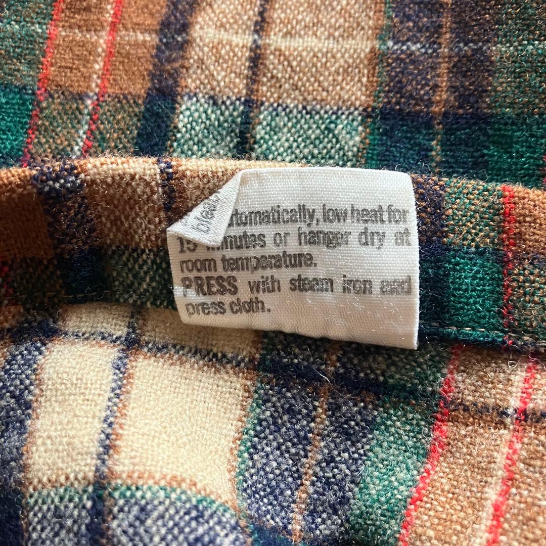 70s USA製　PENDLETON ボードシャツ　ウールシャツ　XL