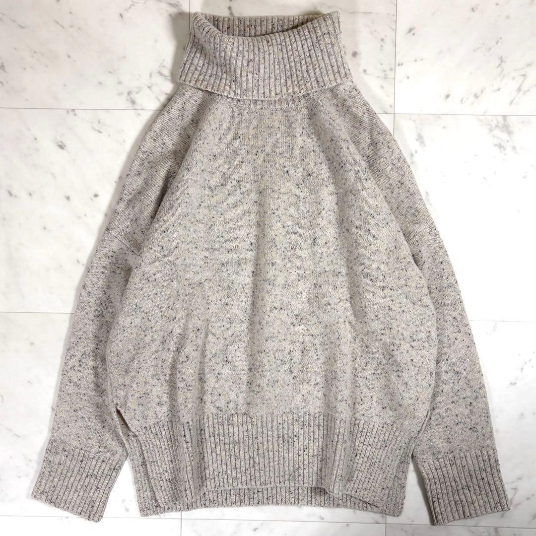 極美品 セオリーリュクス シルク混 タートルニット ゆったり ミックス ウール 極美品 セオリーリュクス シルク混 タートルニット ゆったり ミックス ウール