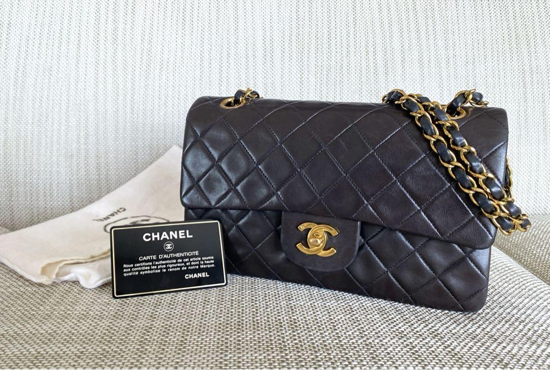CHANEL マトラッセ23 Wフラップ ラムスキン ブラック ゴールド金具
