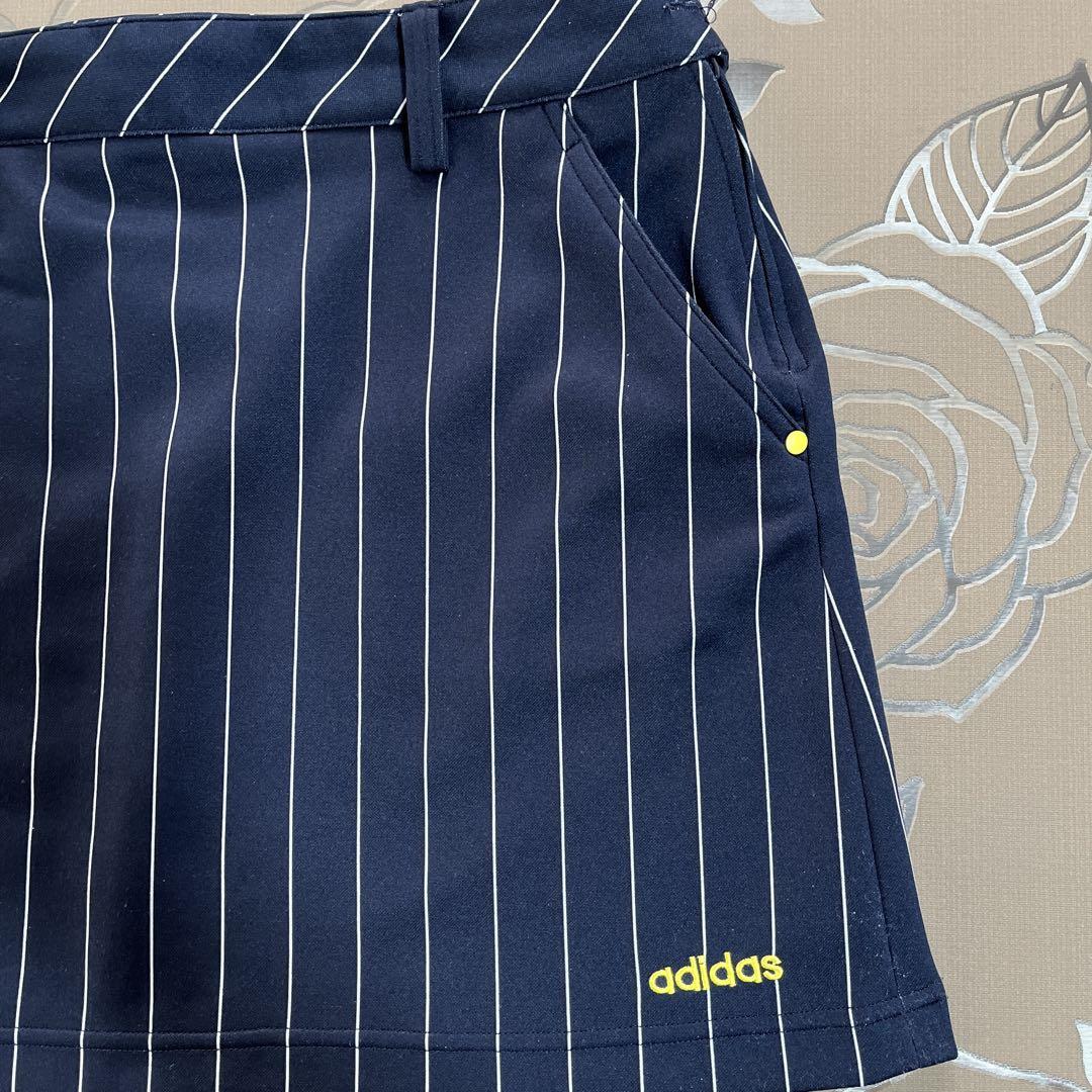 ADIDAS ストライプジャケット＆スカートセット　Ｌサイズ　紺