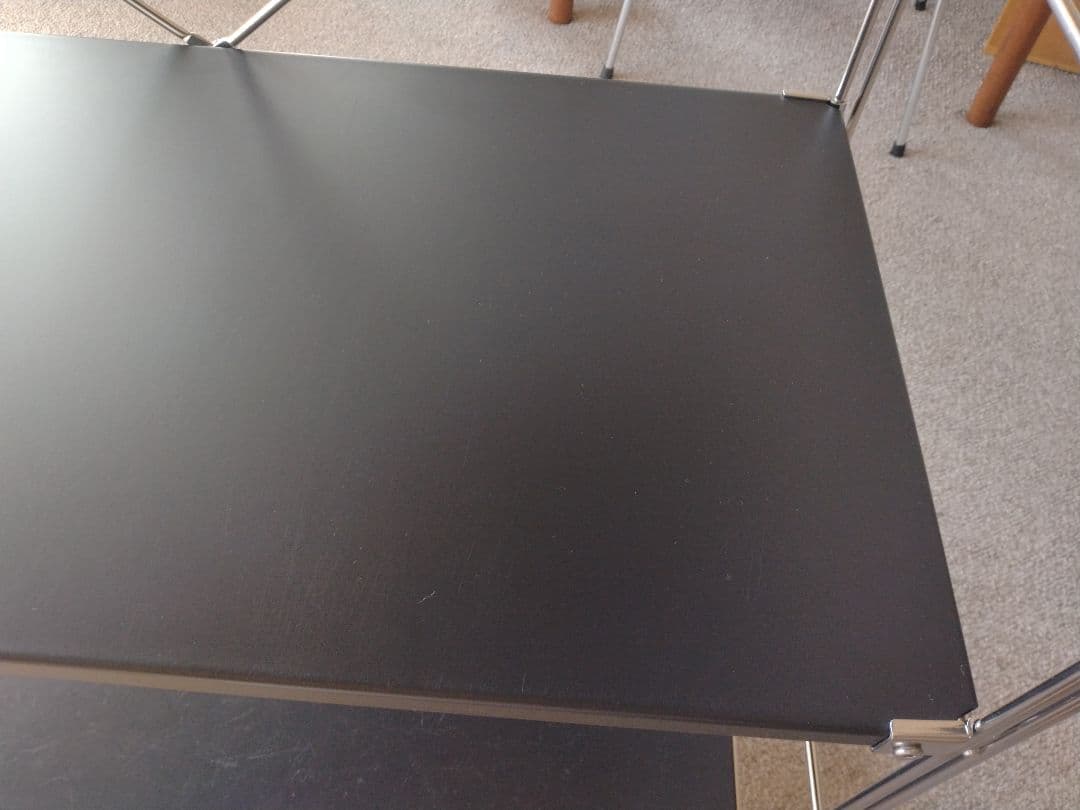 【訳あり】MUJI/無印良品 ステンレスユニットシェルフ小ワイド黒/ダークグレー