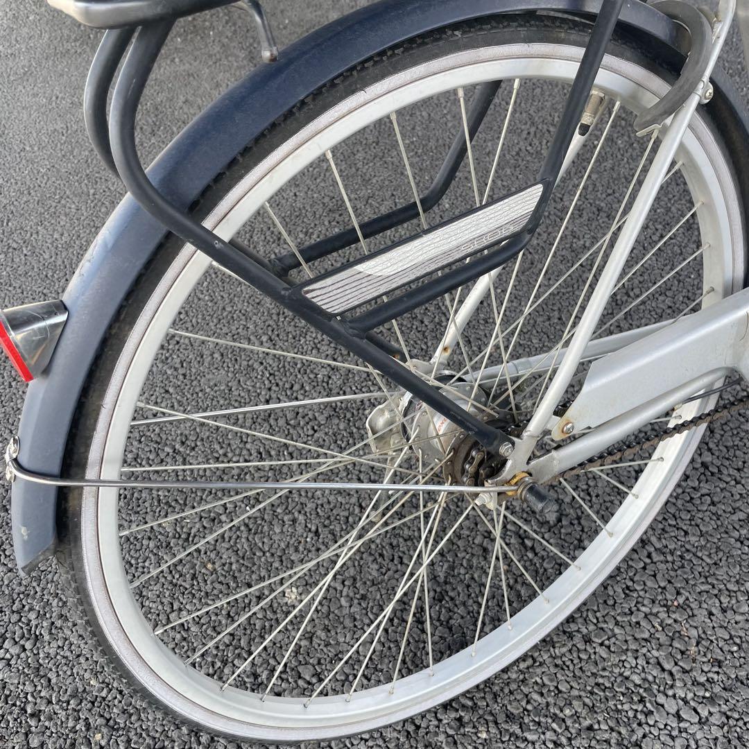 都内/千葉引取】街乗り用自転車 27インチ カゴ/鍵/オートライト