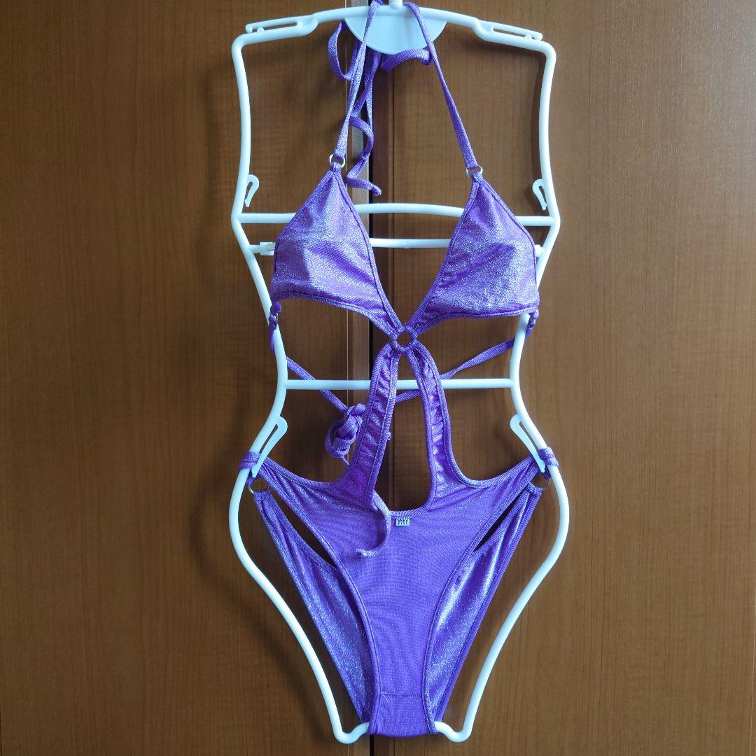 wickedweasel パープルラメワンピース水着