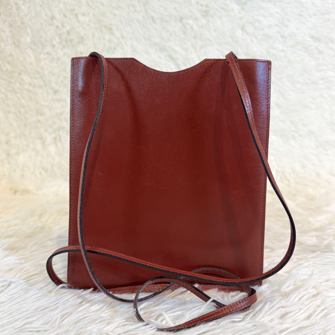 極美品✨エルメス　ショルダーバッグ　ポシェット　オメニトゥ　ボルドー　カーフ