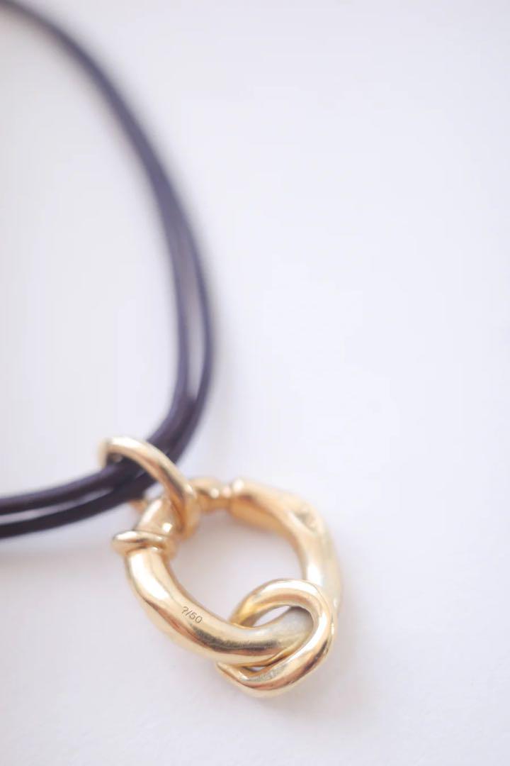 アクセサリー STRONG VOID LEATHER NECKLACE GOLD 14k