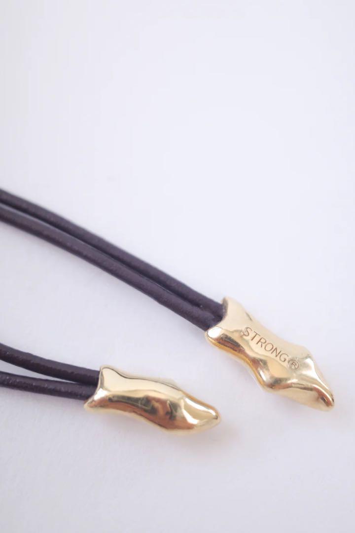 アクセサリー STRONG VOID LEATHER NECKLACE GOLD 14k