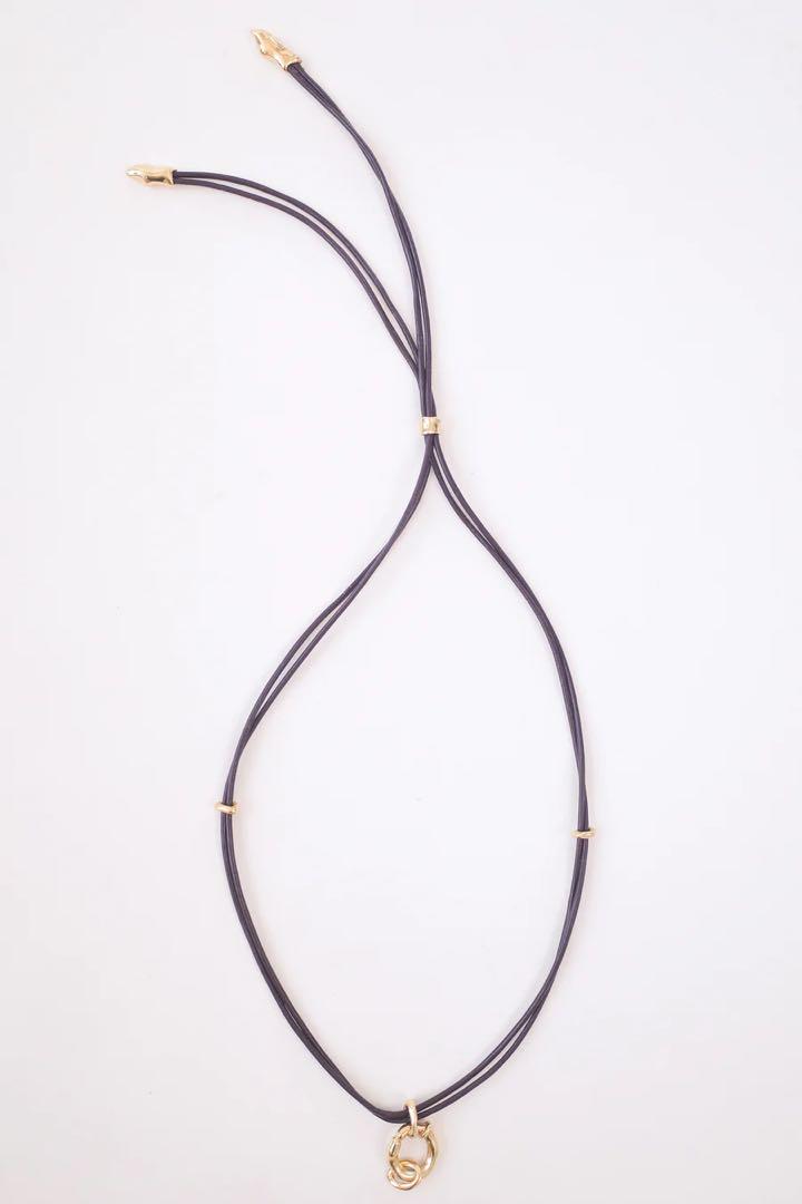 アクセサリー STRONG VOID LEATHER NECKLACE GOLD 14k