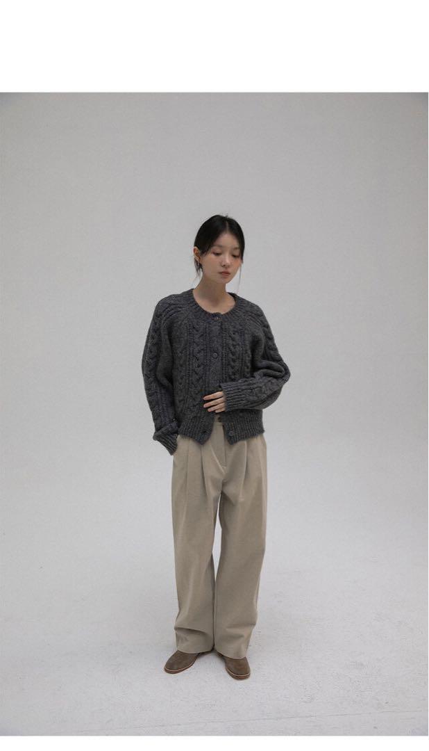韓国 ohotoro Cable Set Cardigan leday トップス