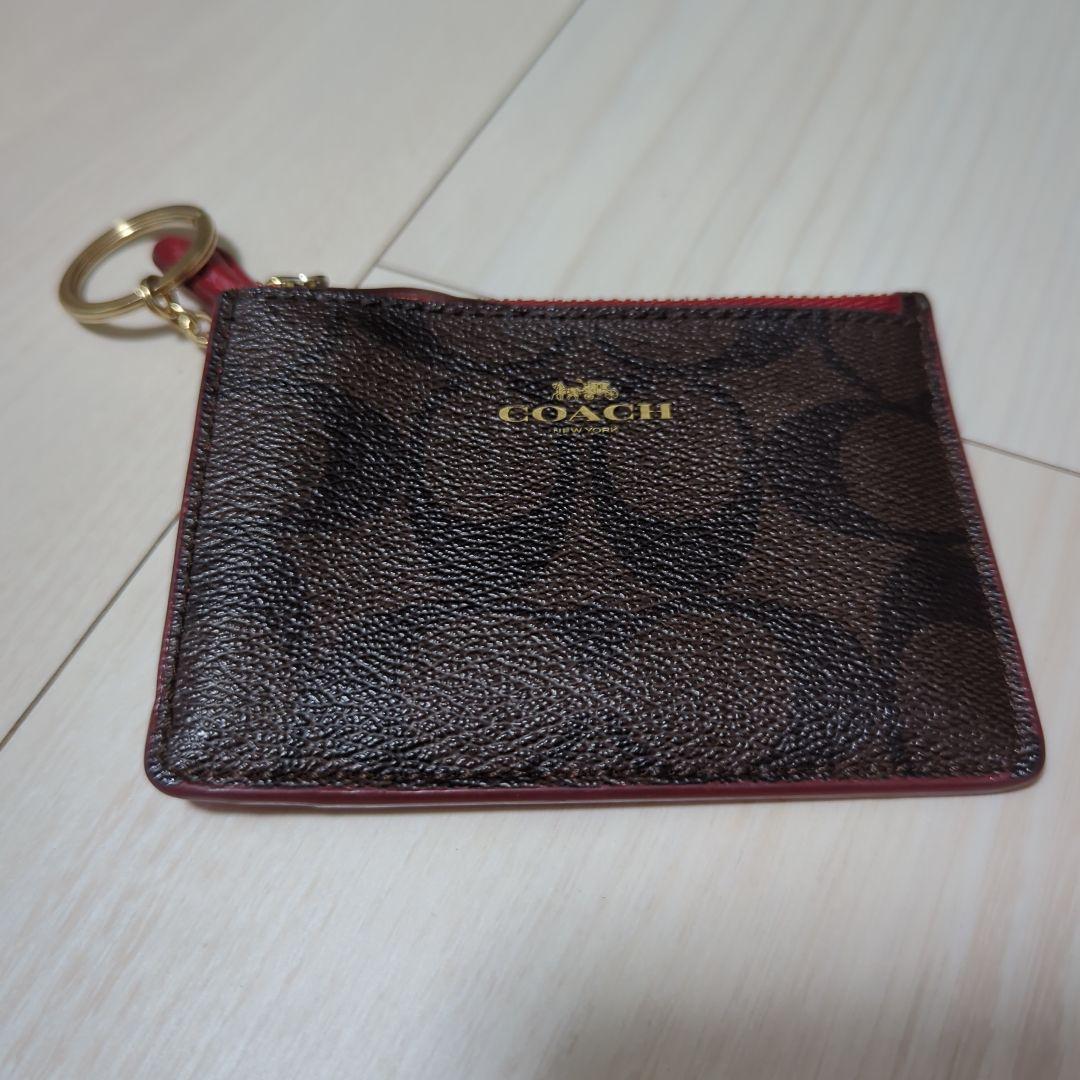 ★ゆゆゆ★箱付き★コーチ コインケース キーリング付き　 小銭入れ COACH】 コーチ シグネチャー キーリング付き コインケース 小銭