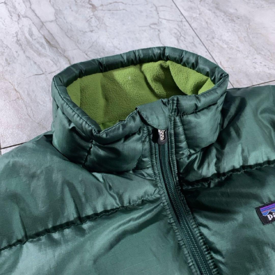 00s patagonia グースダウン ダウンベスト グリーン M 07年製
