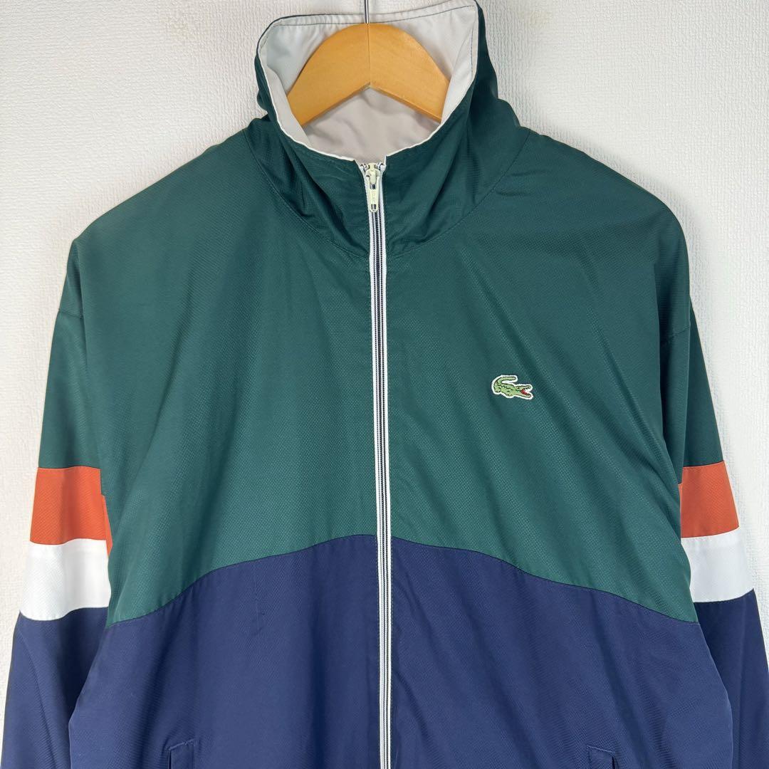 LACOSTE ラコステ　ロゴ刺繍　デカロゴ　スイングトップ　ブルゾン　古着