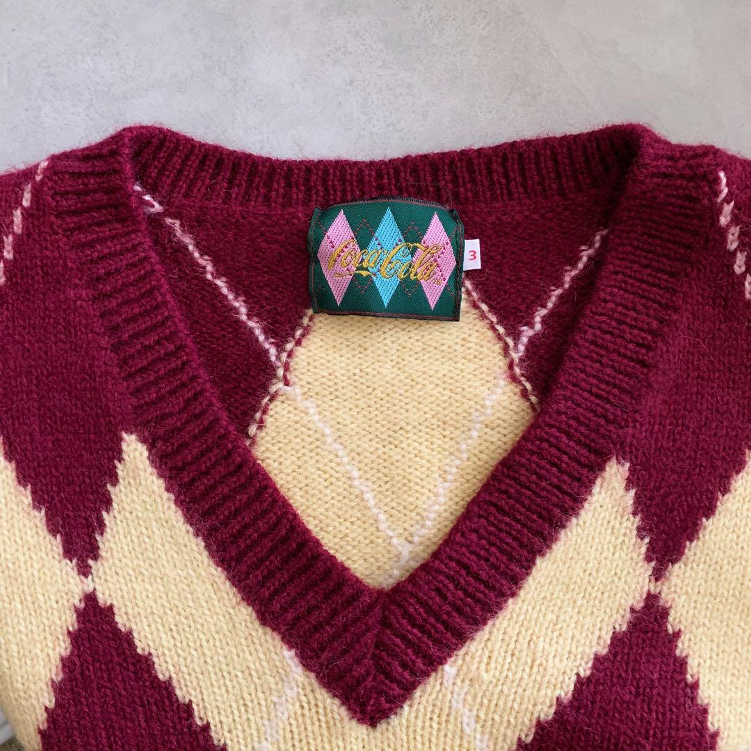 【SALE】古着“CocaCola” Vintage Argyle Knit
