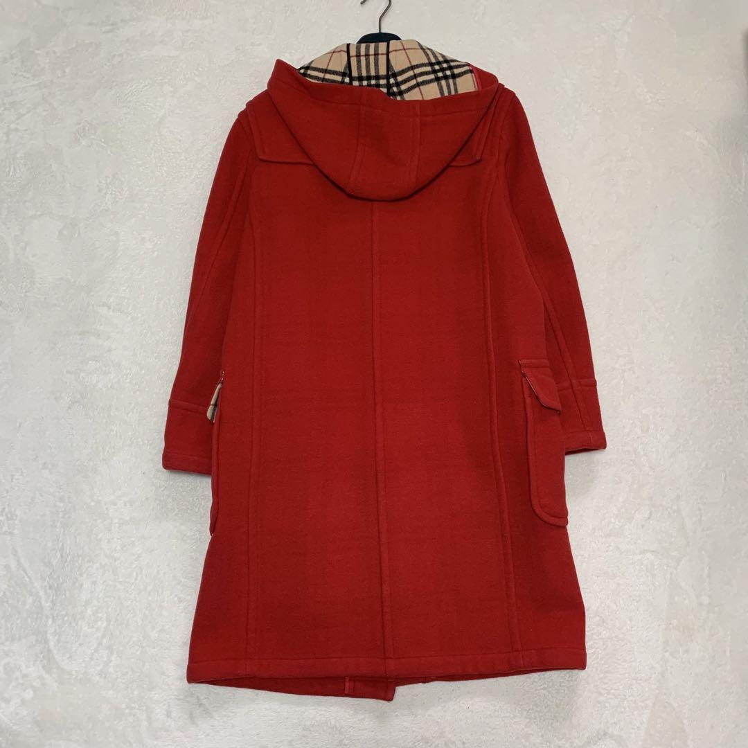 バーバリーブルーレーベル　ダッフルコート　ノバチェック　フード　４０　ロング