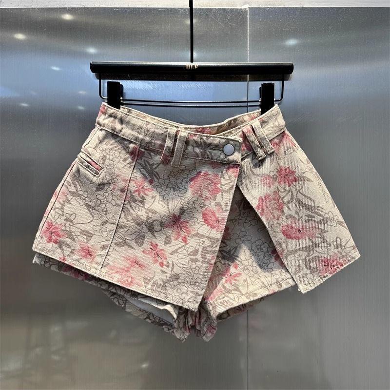 花柄ハイウエストショートパンツ