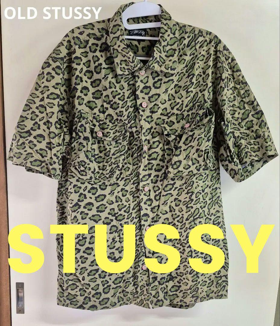 Stussy 半袖シャツ レオパード柄（カーキ） - メルカリ