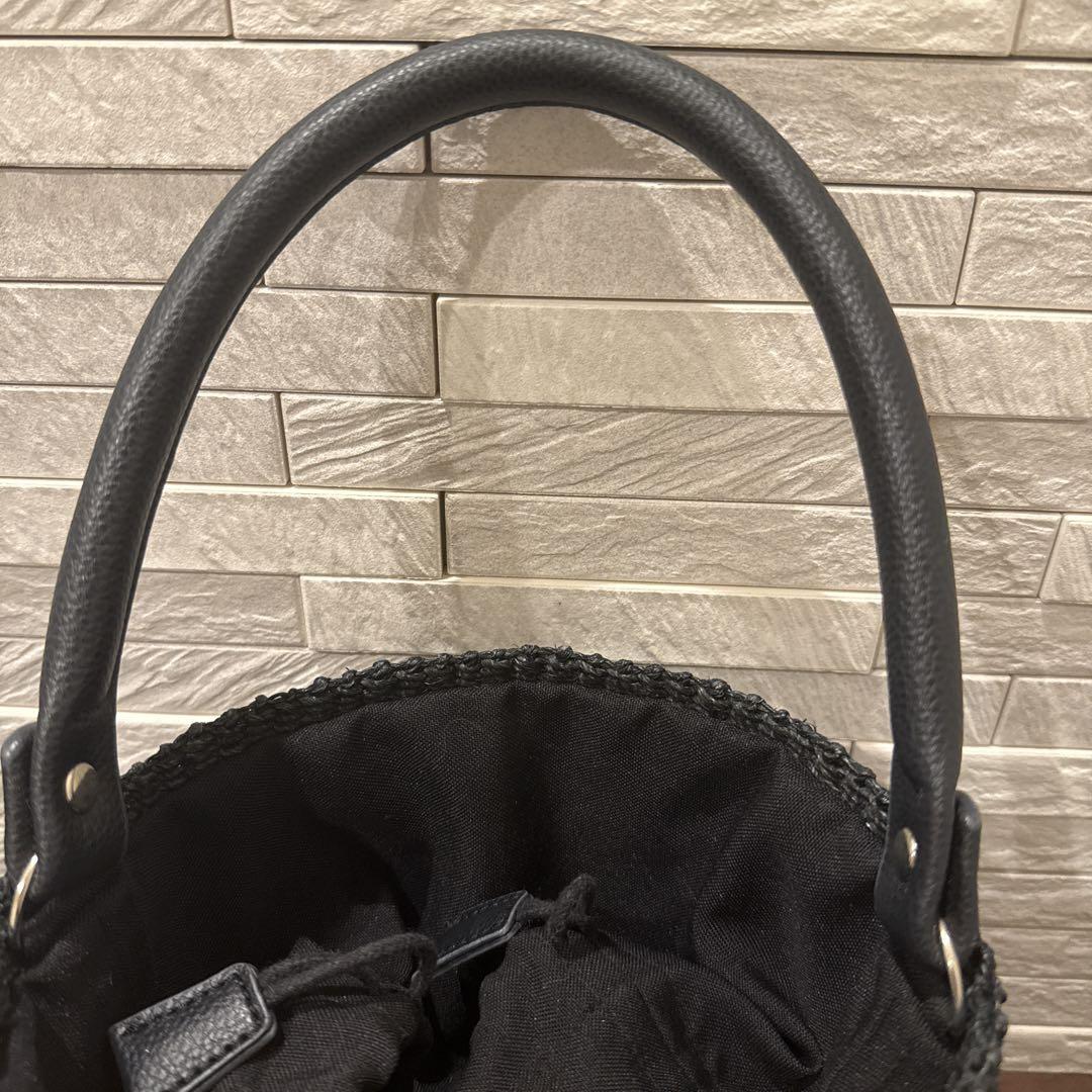 ユナイテッドアローズ UNITED ARROWS 円柱カゴバッグ スタッズ 黒 ユナイテッドアローズ UNITED ARROWS 円柱カゴバッグ スタッズ