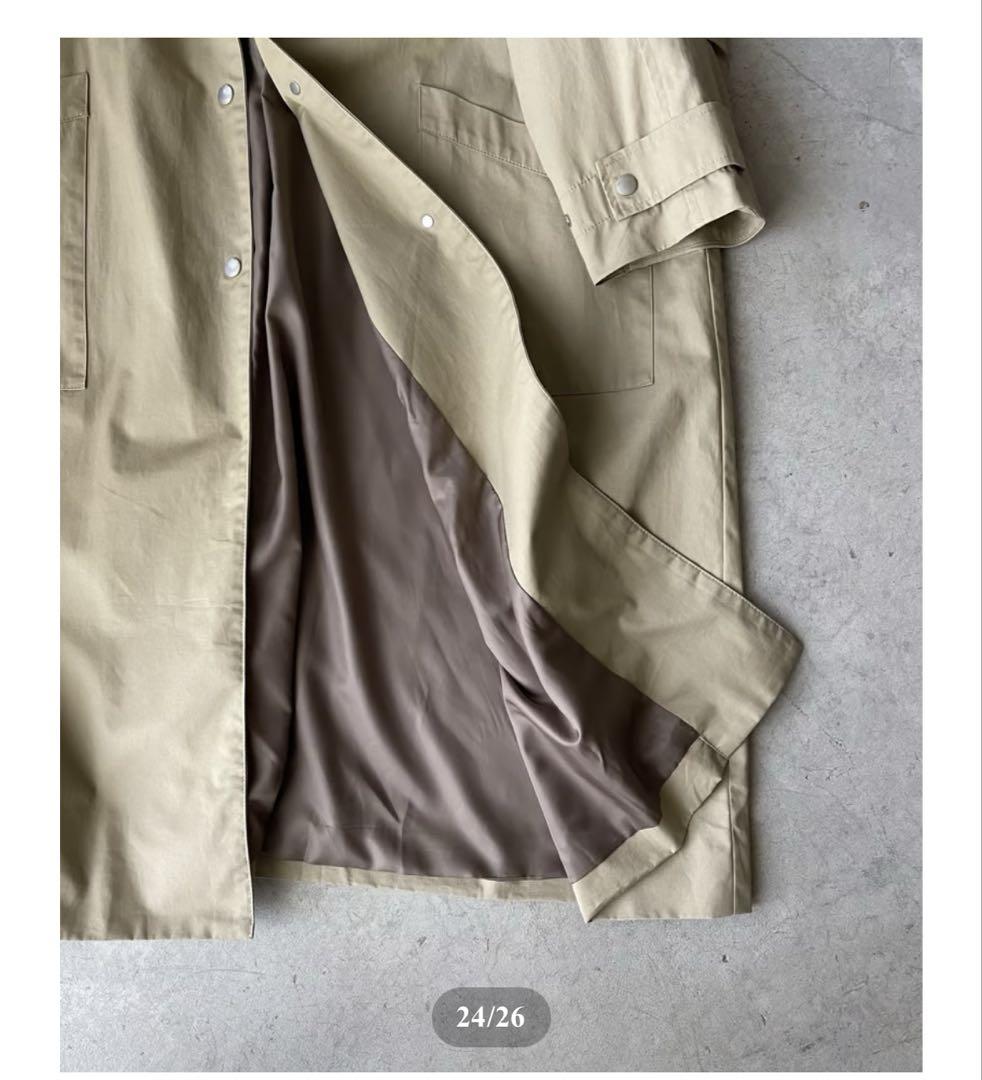 soutien collar coat ベージュ ロングコート