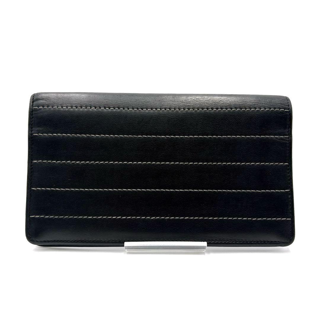 【美品】CHANEL シャネル ココマーク 二つ折り財布 シルバー金具 ブラック 【美品】CHANEL シャネル ココマーク 二つ折り財布 シルバー金具 ブラック