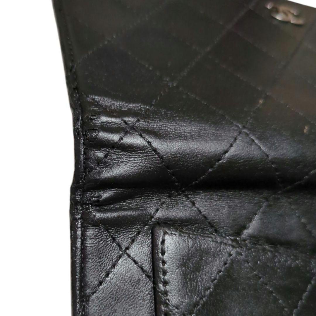 CHANEL✨️ 長財布　 二つ折り ココマーク ラムスキン ブラック 長財布