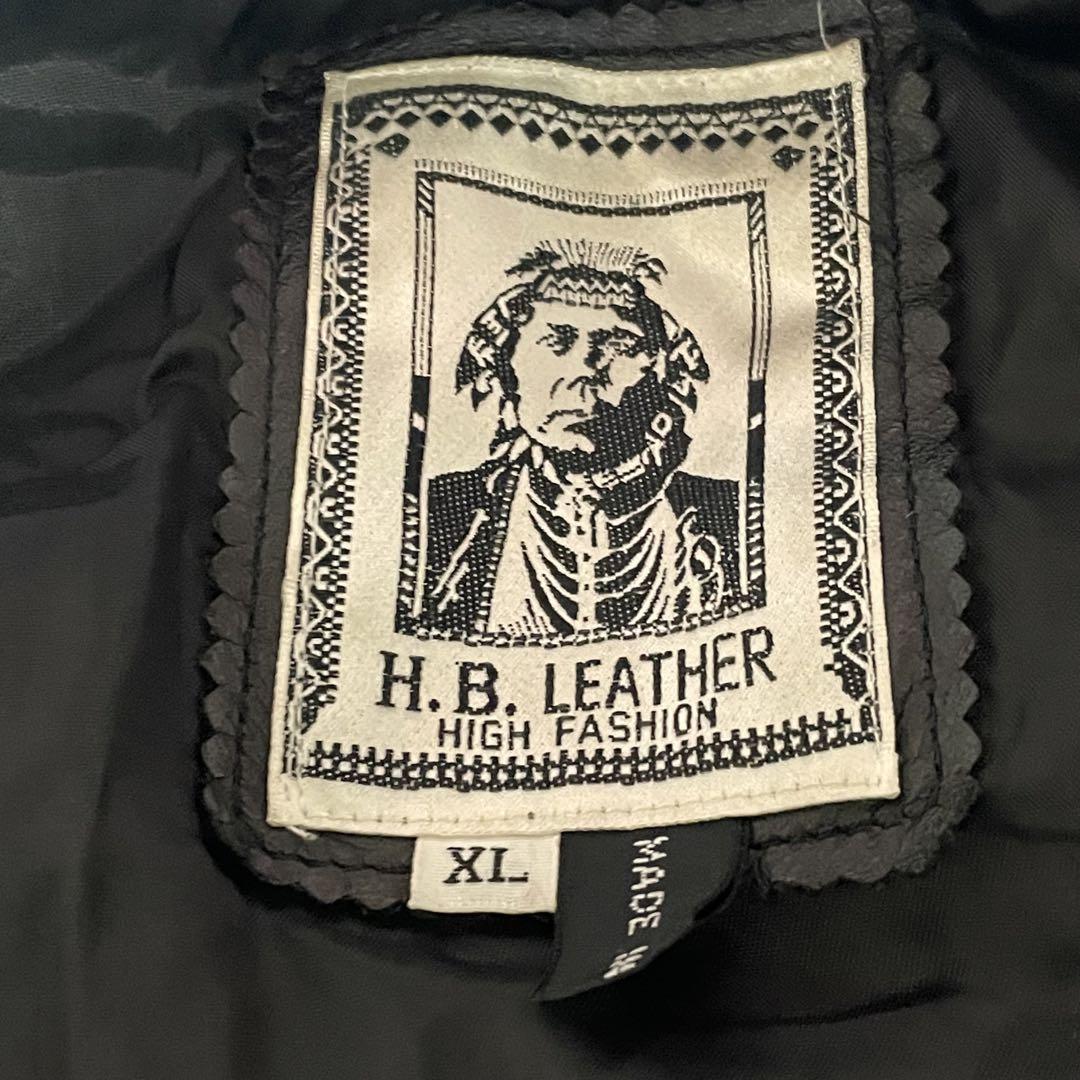 H.B leather レザージャケット メンズ 牛革 ヴィンテージ 90s