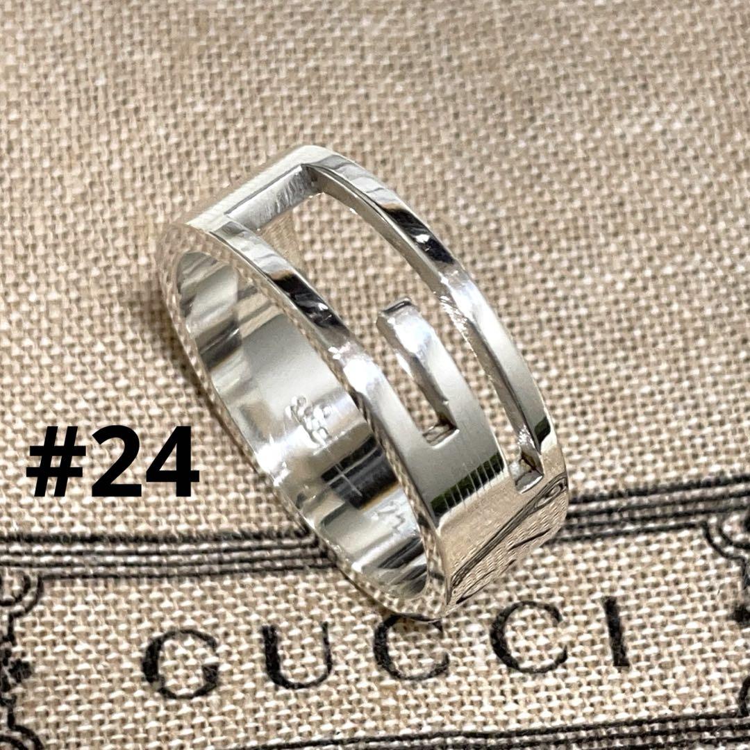 GUCCI グッチ　ブランデッドGリング 24号　メンズ/レディース　925
