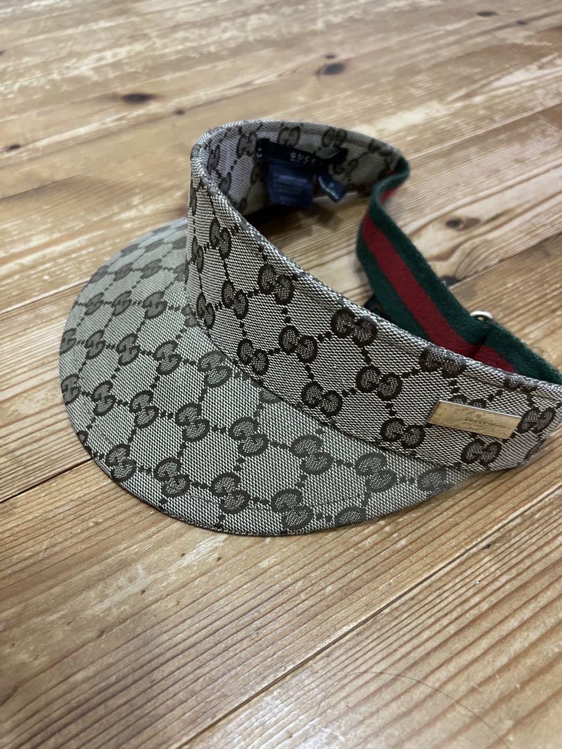 福袋セール GUCCI GGパターンサンバイザー Sサイズ 帽子