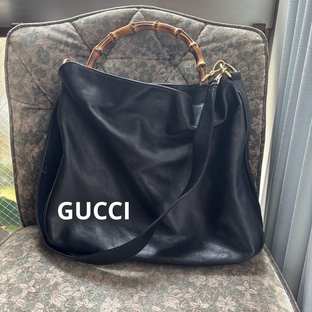 美品 GUCCIバンブー 2way ショルダーバッグ - メルカリ