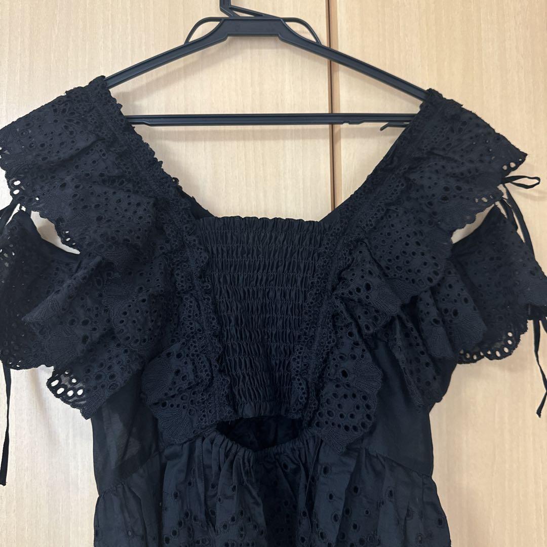 【FRAY I.D】カットワークフリルペプラムブラウス 画像8