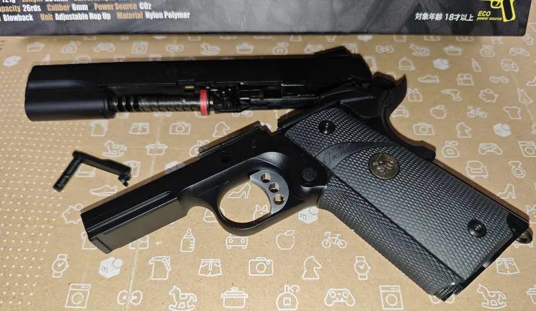 【 カーボネイト 】 M45 CQP 予備マガジン付き【 CO2ガスガン 】