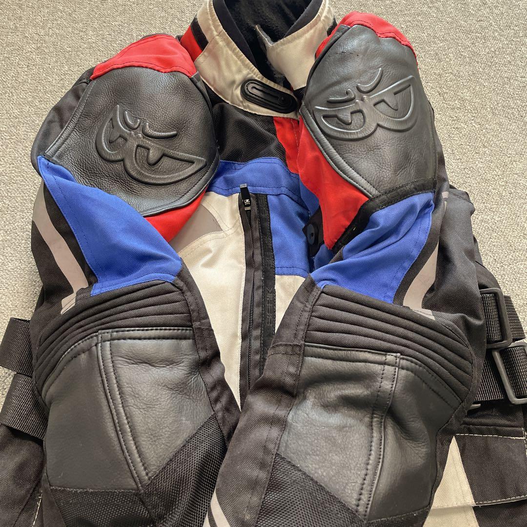 BERIK バイクジャケット 青 赤 白 黒