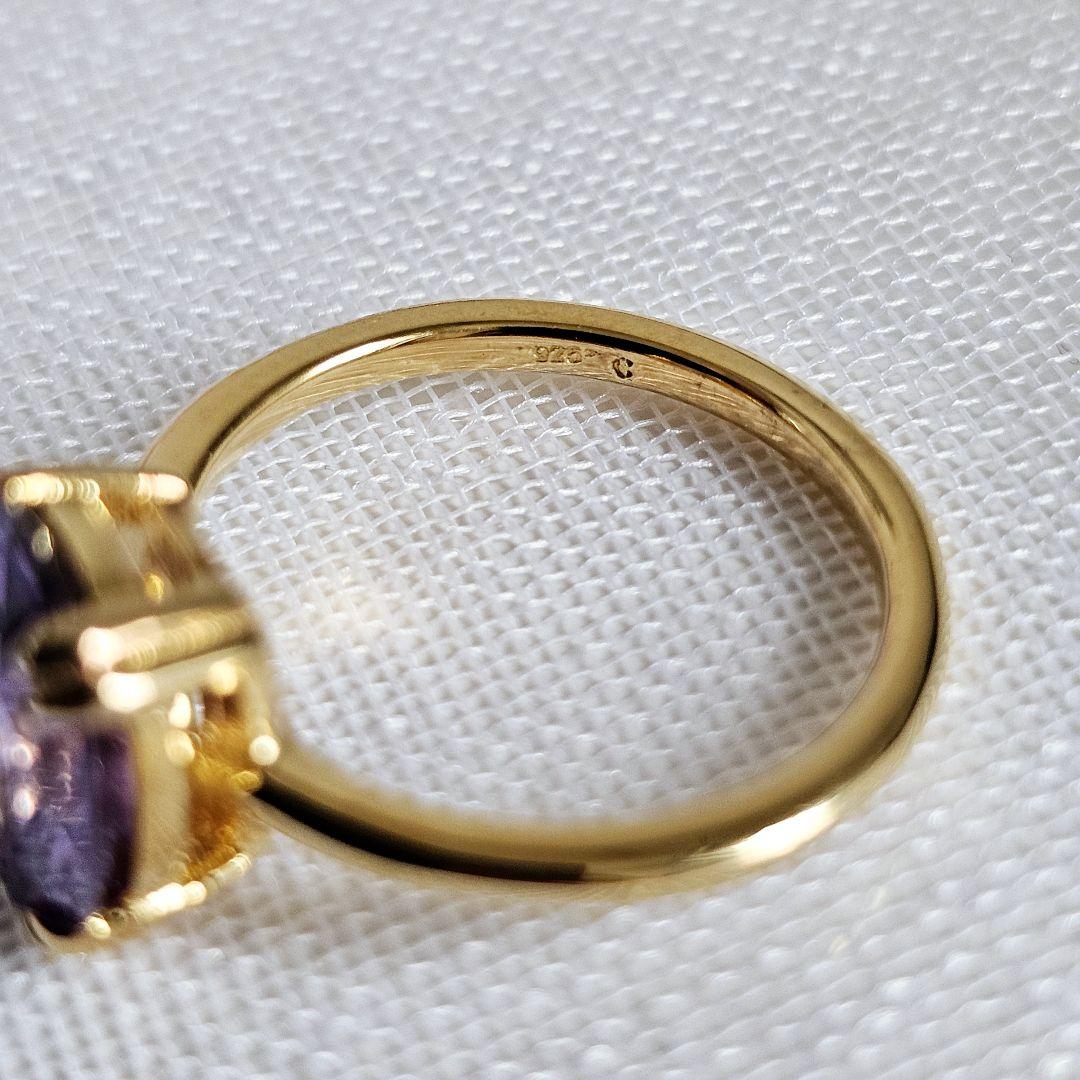 特価商品  COEL オーバルリングゴールド シルバー925 K18コーティング 7号 アクセサリー