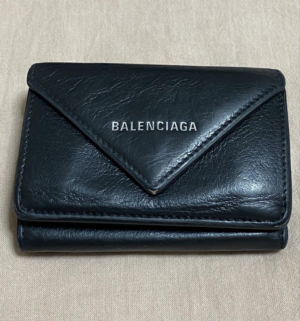 最終値下げ★ BALENCIAGA ブラック 三つ折り財布