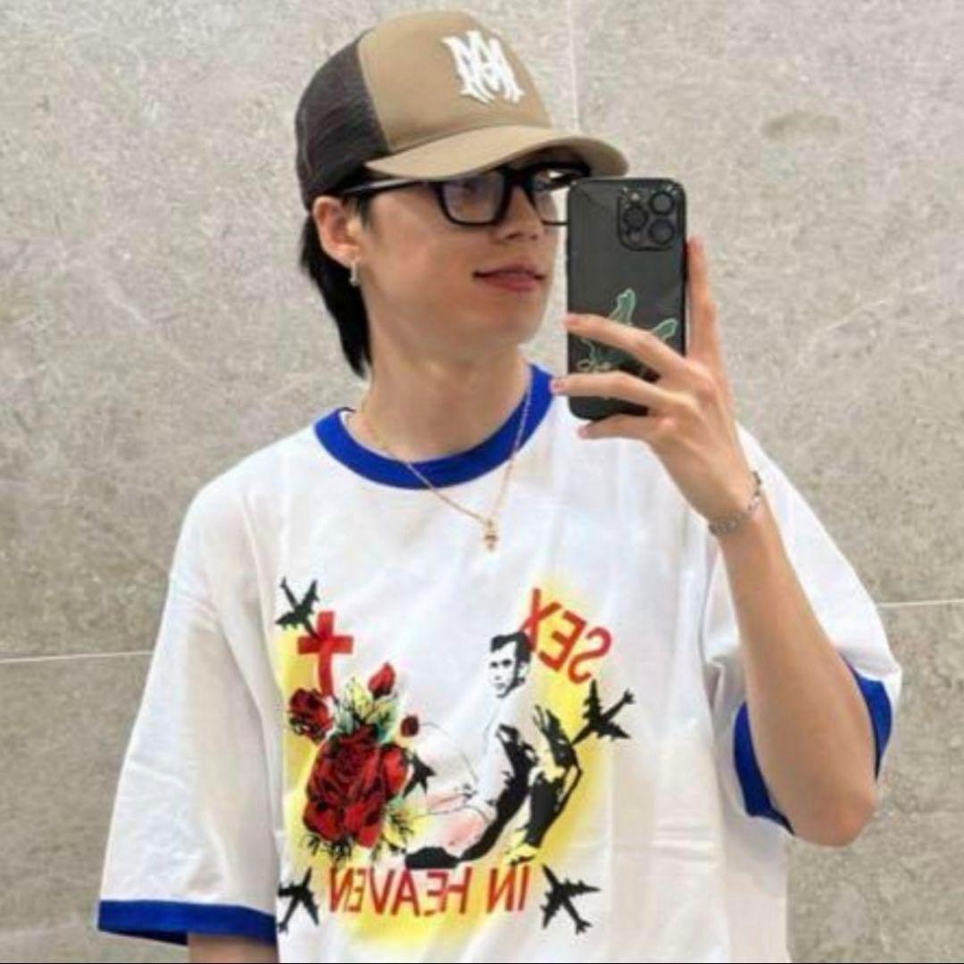 Supreme Tシャツ コムドットゆうた着用 リンガー L 白 - メルカリ