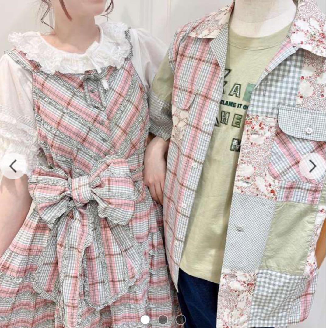 極美品 ピンクハウス オリジナルチェック ワンピース パープル 2024