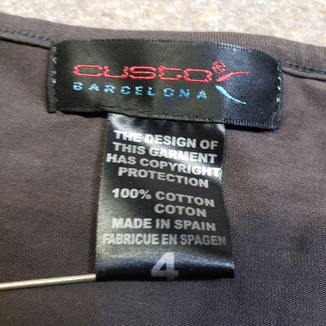 クストバルセロナ　Tシャツ　チュニック　ブラウン　スパンコール　u6558c