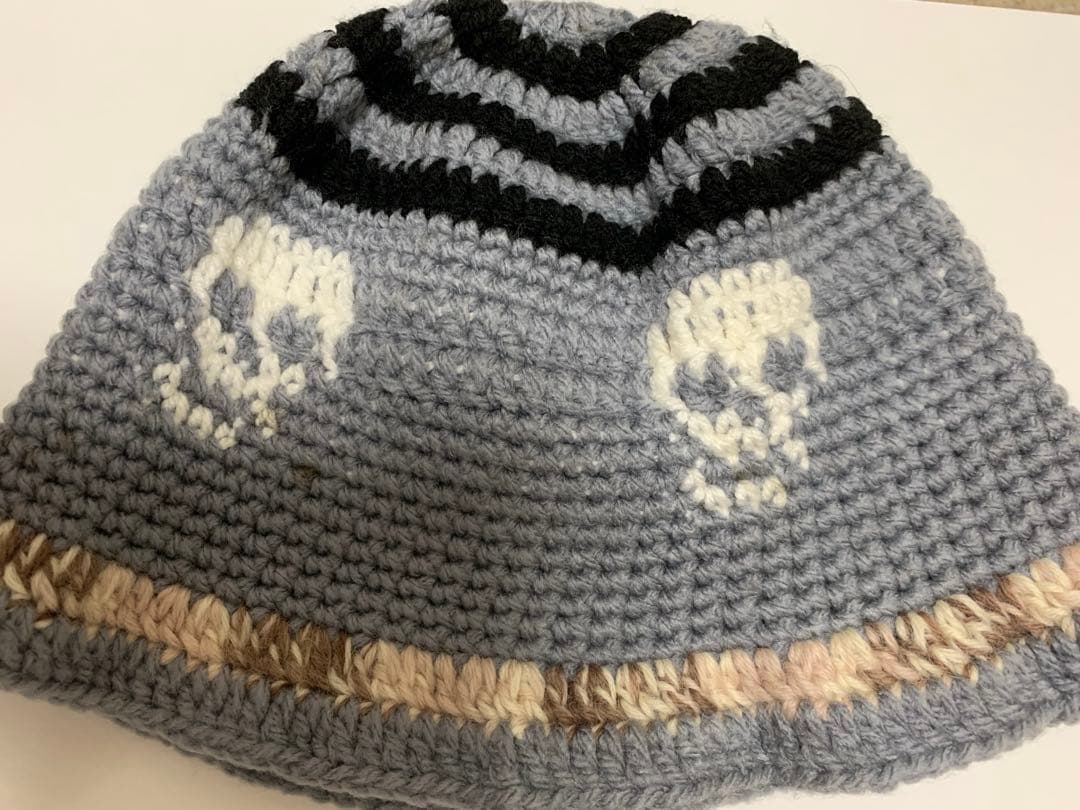 いいね不要 Y.A.R.N. バケットハット ニット帽 スカル ニット ハットNUBIAN