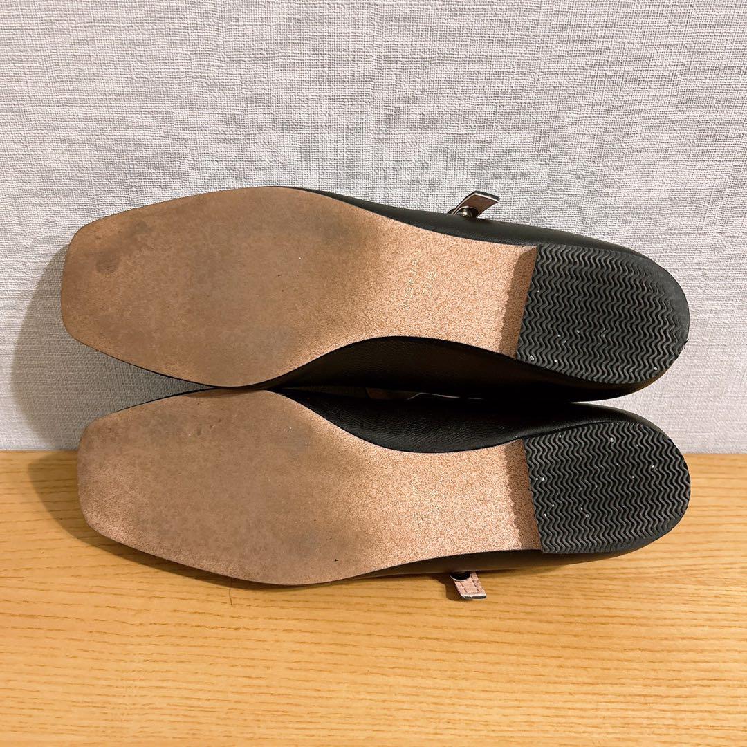 超美品☆FACTELIER ストラップパンプス Vカット 本革23.5cm