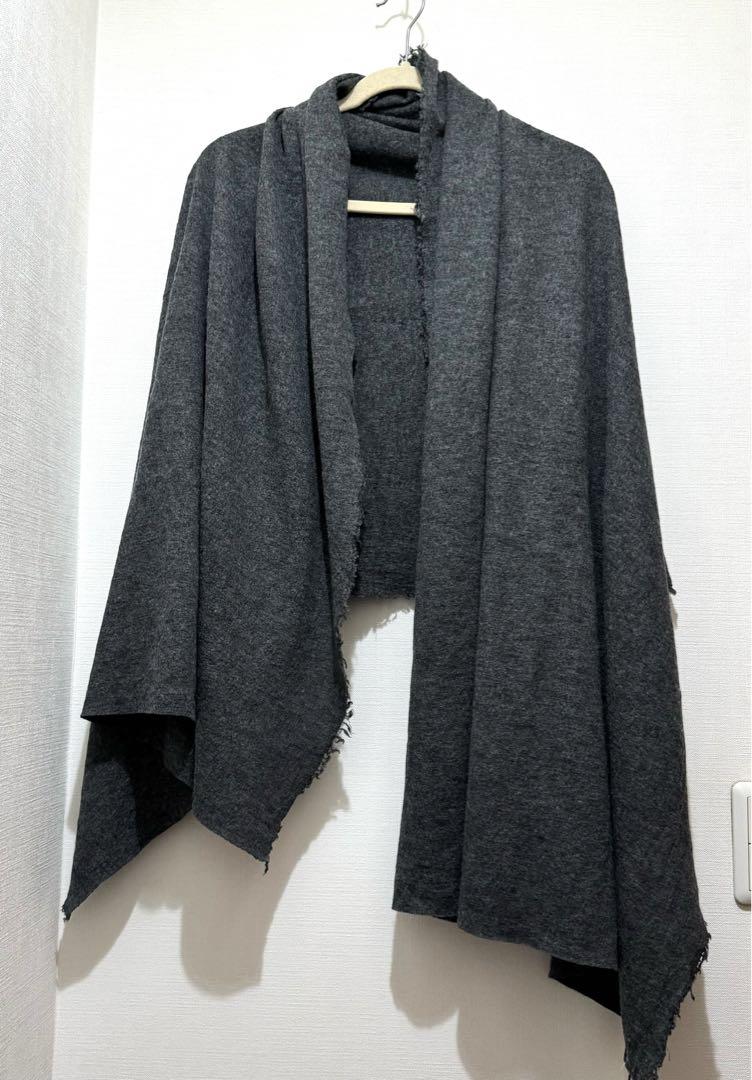 ★新品★ファリエロサルティ　大判ストール　バージンウール　シルク　グレー