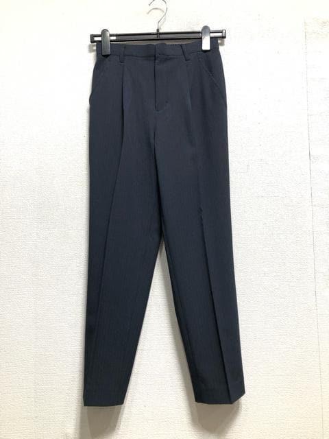 新品☆7号S紺系♪ストレッチ9分丈テーパードパンツスーツ♪お