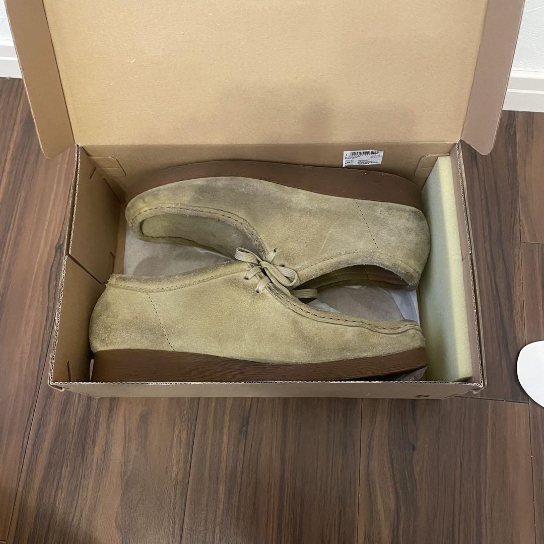 美品 クラークス ワラビー 26.5 cm ベージュ 未使用品】clarks originals ワラビー 26.5cm