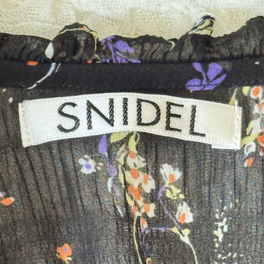 SNIDEL スナイデル 花柄 総柄 シフォン ロングワンピース ペチコート付き