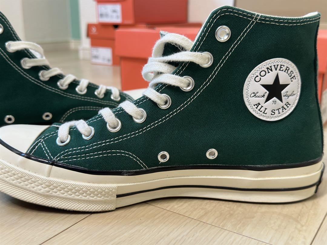 Converse ダークグリーン ハイカットスニーカー